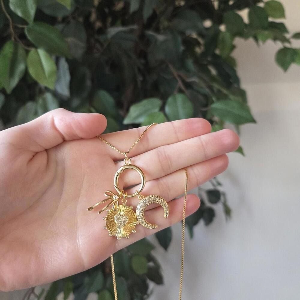 18k Gold Charm Necklace